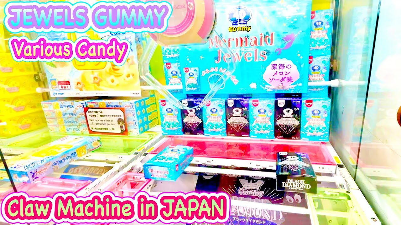 CLAW MACHINESJEWELS GUMMY SNACKS UFO CATCHER WINS 宝石グミゲット クレーンゲーム