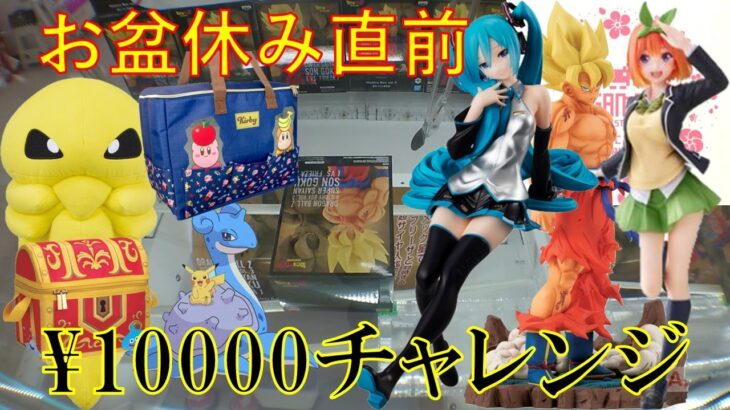 [UFOキャッチャー]お盆休み直前設定タイトーステーション府中くるる店で¥10000チャレンジ