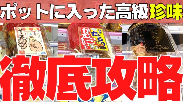 四角いポットの高級珍味を徹底攻略！【クレーンゲーム】【UFOキャッチャー】【お菓子】【ウラ技】