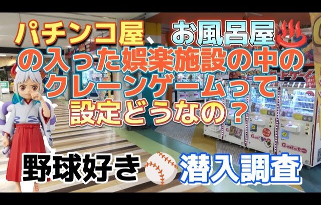 【クレーンゲーム】パチンコ屋、お風呂屋、ゲームセンター娯楽施設の中のゲームセンターは設定はどんな感じなのか潜入調査してみた！フィギュア お菓子 ヤマト 初音ミク