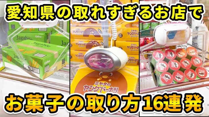 愛知県の取れすぎるお店でお菓子16個乱獲した結果w［UFOキャッチャー、クレーンゲーム］