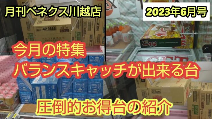 【月刊ベネクス川越店】クレーンゲーム日本一のお店はバランスキャッチも日本一出来る #2023年6月