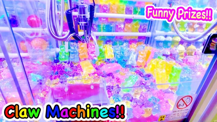Various Claw Machine in Japan !! Cute Prizes Wins !  Gummy Squishy!!【クレーンゲーム】