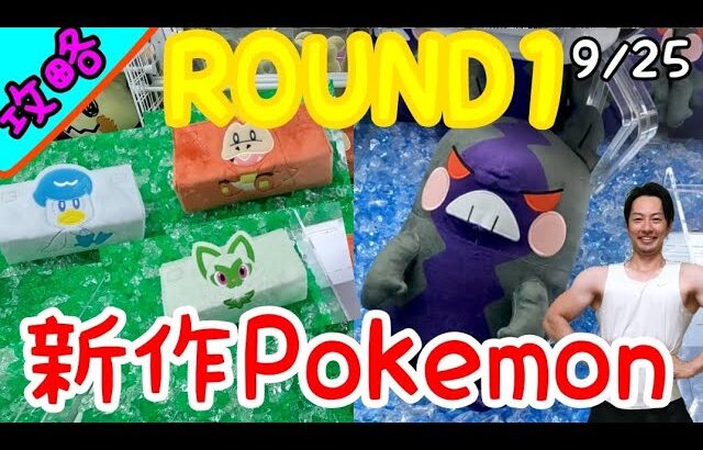 ROUND1で新作まん丸Pokemonを狙う!!絶対に無理なのは分かっているが、、ティッシュケースで初めての攻略法発見!!