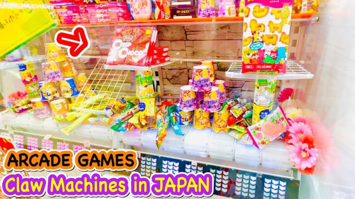 【CLAW MACHINES】VARIOUS ARCADE GAME!! SNACKS UFO CATCHER WINS!! お菓子ジャックポット クレーンゲーム