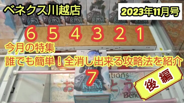 【月刊ベネクス川越店】クレーンゲーム日本一のお店でフィギュアを全消しできるほど設定がヤバかったw #2023年11月