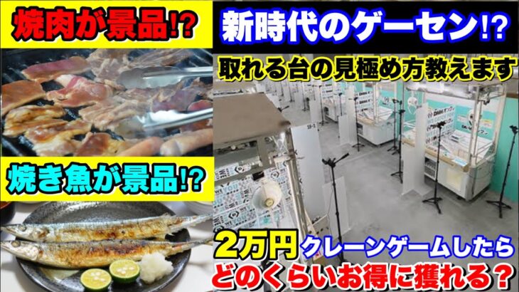 【コンビニ超える⁉︎】肉•魚・野菜から日用雑貨まで、何でも景品になってるゲーセンで2万円分プレイした結果がヤバすぎたww【クレーンゲーム】