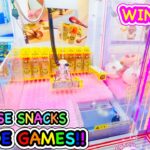 【CLAW MACHINES】VARIOUS ARCADE GAME!! GOT A LOT OF CANDY!! UFO CATCHER WINS!! お菓子クレーンゲーム