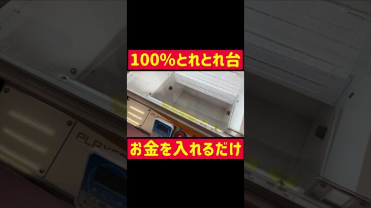 【100%獲れる台】衝撃お金を入れるだけの100%ゲット台