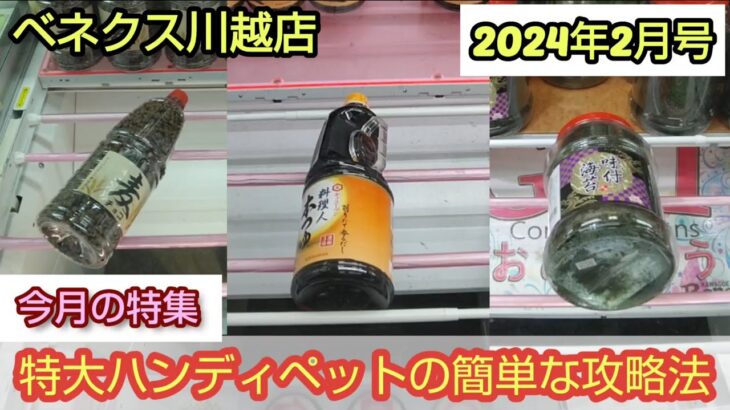 【月刊ベネクス川越店】クレーンゲーム日本一獲れるお店にあるハンディペットの攻略法を紹介 #2024年2月