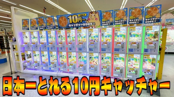 「10円」小さなクレーンゲーム1000円やってみた結果！UFOキャッチャーぐるぐる大帝国牛久店　1000円企画