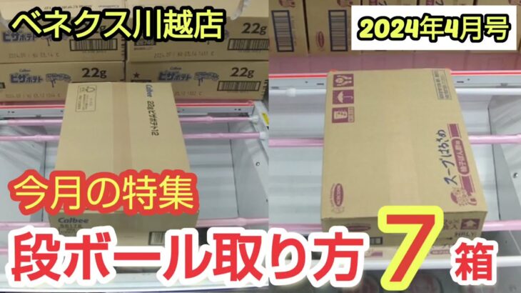 【月刊ベネクス川越店】クレーンゲーム日本一獲れるお店で段ボール箱の取り方を紹介 #2024年4月