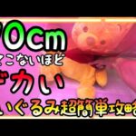 取り出し口に引っかかるほど超どデカい70cmぬいぐるみ反則簡単攻略法!!日々巨大化していくぬいぐるみ達、、