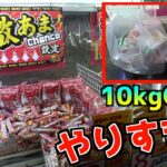 史上初ゲーセンで食べ物10kg分取れるまで終われない地獄企画【クレーンゲーム／UFOキャッチャー】〜高評価3000以上で継続〜