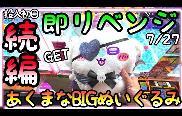 即リベンジ!!投入初日で沼った新作ちいかわ あくなまBIGぬいぐるみやっぱり諦められず続投したみた！