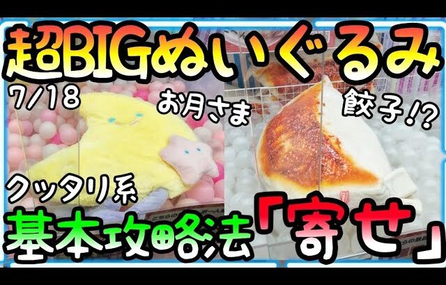 超BIGぬいぐるみチャレンジ!! クッタリ系基本攻略法「寄せ」でGET出来るのか!?