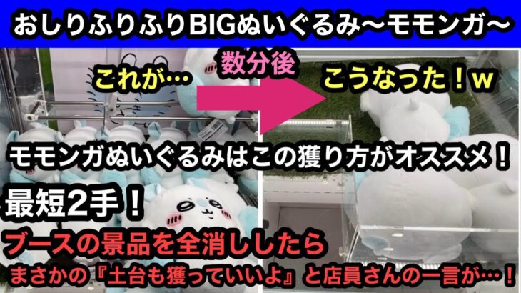 客『あの人ヤバくない？』ブース全消しの乱獲！？おしりふりふりBIGぬいぐるみ～モモンガ～の簡単な獲り方教えちゃいます！【クレーンゲーム】【JapaneseClawMachine】【日本夾娃娃】