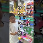 【頑張っても取れなかったクレーン6発😂】#shorts 【難しい😓】