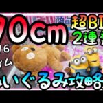 マジでデカい!!70cm超巨大ぬいぐるみ攻略２連発！デカくても超簡単攻略！