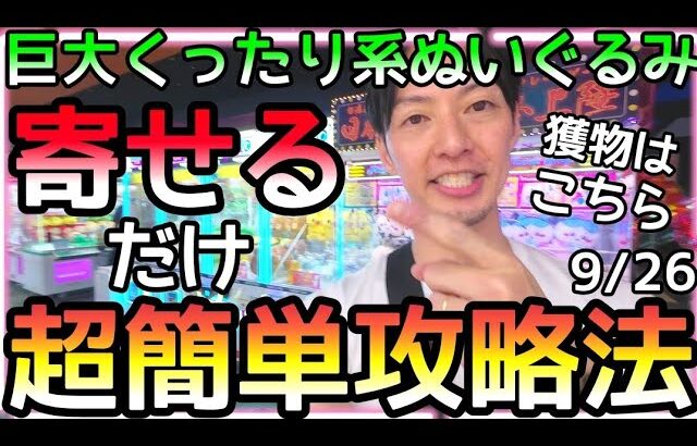 巨大くったり系ぬいぐるみ実は寄せるだけでGET可能!!明日から使える超簡単攻略法!!