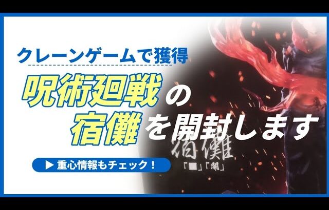 新景品　呪術廻戦の宿儺をクレーンゲームで獲ったので開封してみた