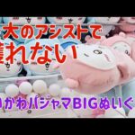 ちいかわ パジャマBIGぬいぐるみ1 最大のアシストで獲れない…確率待ちかアシストもらうしかない!?