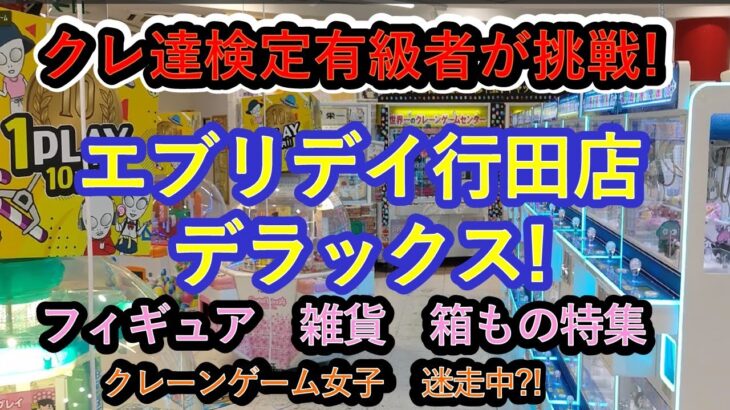 【エブリデイ行田店デラックス】クレ達検定有級者２人が、初音ミク・ベイマックスのフィギュア、ナルトの雑貨に挑戦!。今回は、クレーンゲーム女子　はっちゃんの沼る様子も大公開⁉。最後までお楽しみください。