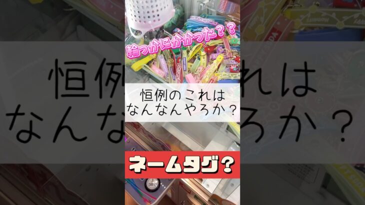 【クレーンゲーム】これはなんやろか？？ #たいたんめん #クレーンゲーム #ゲームセンター #ひっかけ  #ネーム #タグ #攻略 #意味不明 #わからない #チャンネル登録お願いします