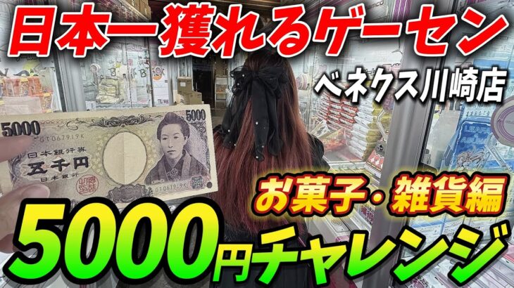 【クレーンゲーム】予算5,000円で何個獲れるか挑戦！久しぶりの店舗だから暴れちゃいます！【ベネクス川崎店】