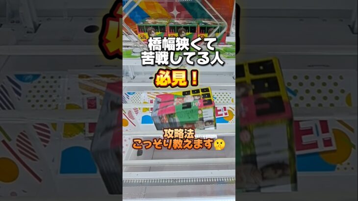 【クレーンゲーム】橋幅狭くて苦戦している人必見！クレーンゲームのコツ紹介します！#クレーンゲーム #ufoキャッチャー