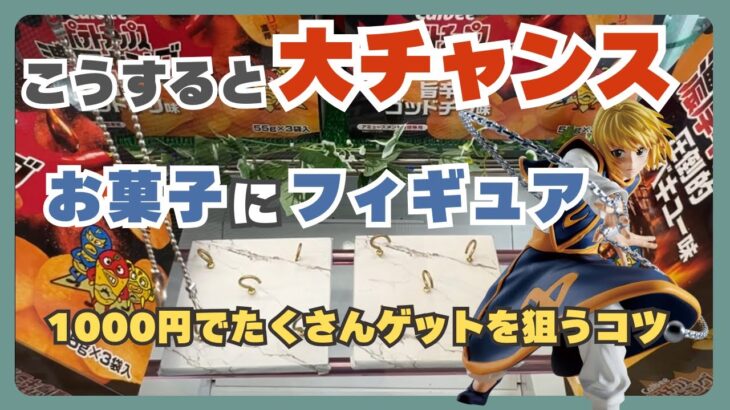 【散財する前に】1000円でお菓子もフィギュアもこんなに？【クレーンゲーム】