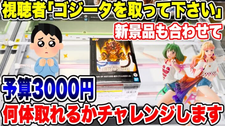 【クレーンゲーム】視聴者リクエスト！最新プライズフィギュアも狙いながら予算3000円チャレンジ！  #橋渡し設定  #UFOキャッチャー  #クレーンゲーム