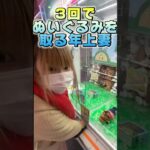 【神業】クレーンゲーム3回チャレンジしたらぬいぐるみが取れすぎたww【年の差夫婦】#shorts