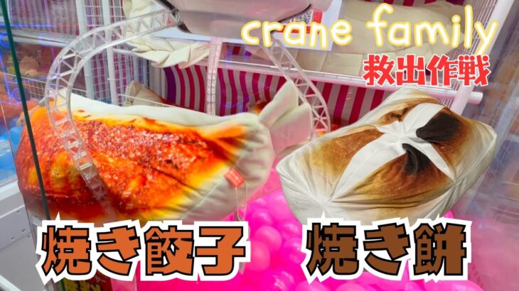 焼き餃子と焼き餅を救出せよ！クレーンゲーム挑戦【Crane Family】