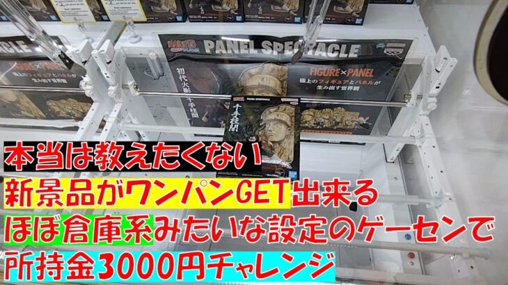 本当は教えたくない新景品がワンパンGET出来るほぼ倉庫系みたいな設定のゲーセンで所持金3000円チャレンジ