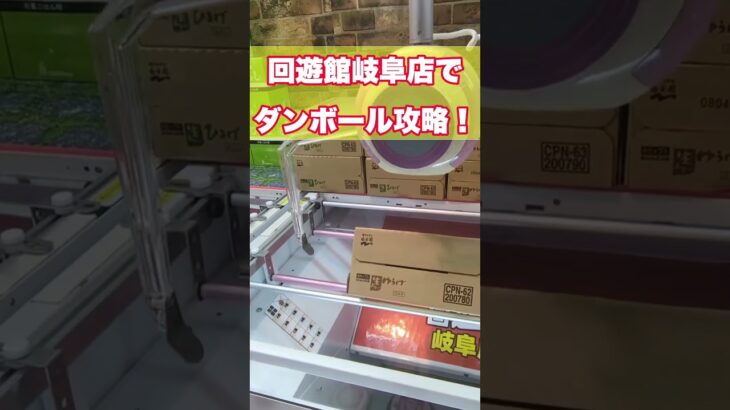 【クレーンゲーム】回遊館ダンボール景品攻略！#shorts  #ufoキャッチャー #クレーンゲーム  #ゲームセンター