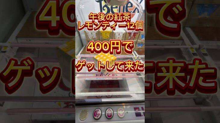 午後の紅茶レモンティー400円でゲットして来た！(本当は600円)#クレーンゲーム #ユーフォーキャッチャーとれた #ゲームセンター #クレーンゲーム攻略 #clawmachine #ベネクス川崎