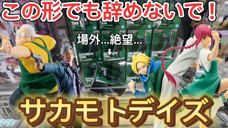 【サカモトデイズ】クレーンゲームでサカモトデイズの攻略に挑戦！この形辞めないで！？絶望的なところからでも取れます！【ベネクス川越／万代書店高崎／GIGO／フィギュア／坂本太郎／朝倉シン／陸少糖】