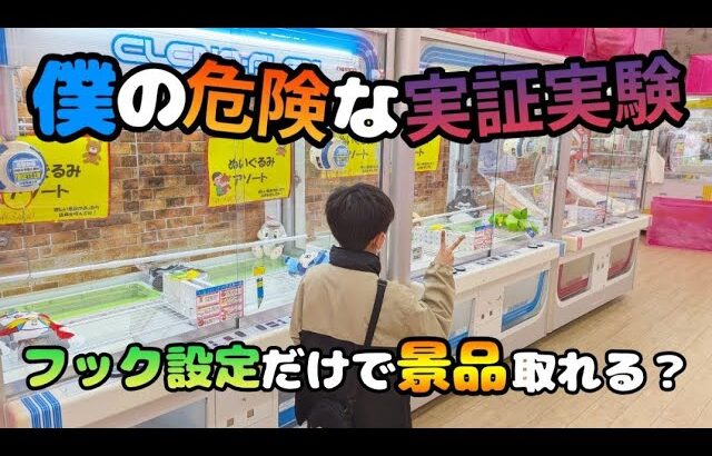 【クレーンゲーム S字フック】引っかけろ!!少年がフック設定だけプレイしたらどれくらい景品取れる？【UFOキャッチャー 回遊館】