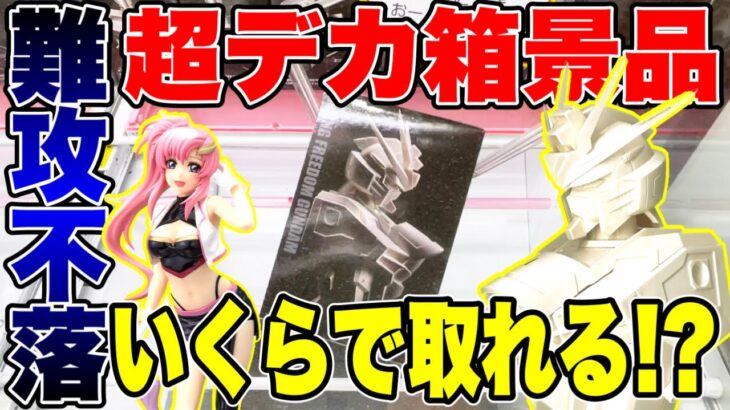 【クレーンゲーム】難攻不落の超デカ箱プライズフィギュアをいくらで取れる！？ #橋渡し設定  #UFOキャッチャー  #クレーンゲーム