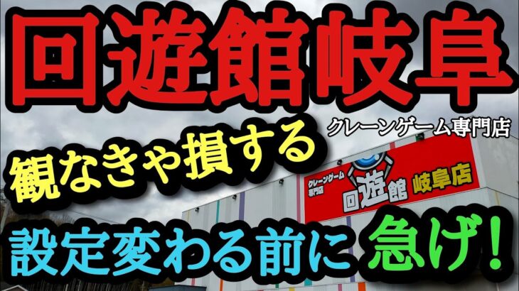 【観なきゃ損する情報あり！】回遊館岐阜　設定変わる前に急げ！（クレーンゲーム）#回遊館岐阜 　#回遊館 　#クレーンゲーム