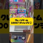クレーンゲーム1,000円チャレンジ② #クレーンゲーム#ufoキャッチャー #ゲーセン景品#ゲーセン#ゲーム#クレーンゲーム攻略