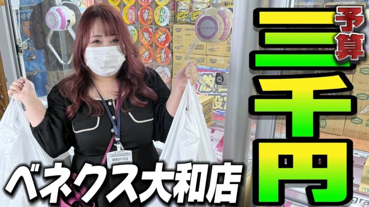 【クレーンゲーム】予算3,000円で遊んできた！みんなは何個ぐらい獲れそうですか？【ベネクス大和店】