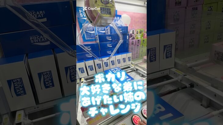 ポカリ大好きな弟にあげたい姉のチャレンジ #クレーンゲーム #プライズ獲得 #ゲームセンター #クレーンゲーム攻略 #ufoキャッチャー #ゲーセン #攻略