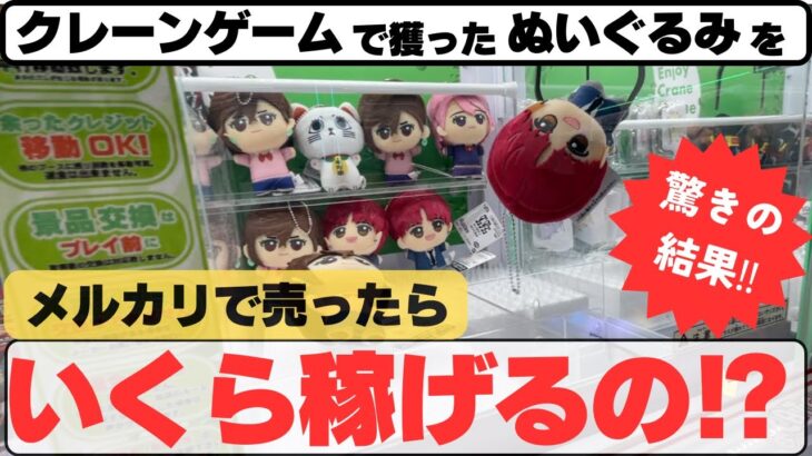 【投資】 クレーンゲームで乱獲してメルカリで売ったら驚きの結果に！！