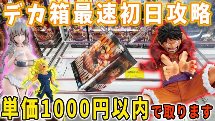 【デカ箱攻略】単価1000円以内を目指して人気景品を最速初日攻略に挑んだ結果･･･【クレーンゲーム 万代書店川越店 橋渡し】ワンピース ヒロアカ ドラゴンボール フィギュア