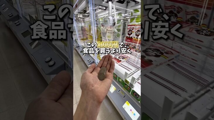 【ゲーセン】1000円で食品を買うより安く取れるのか挑戦してみました。(クレーンゲーム)