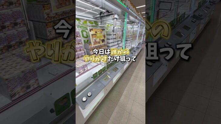 【ゲーセン】誰かのやりかけだけ狙って1000円で景品何個取れるか挑戦してみました。(クレーンゲーム)