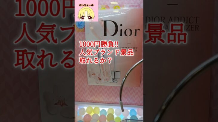1000円勝負!!人気ブランド景品取れるか?#shorts#クレーンゲーム#ufoキャッチャー#ゲームセンター#ゲーセン#アミューズメント#プライズ#dior
