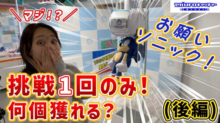 〈リベンジ企画後編！〉トリプルツイン1プレイで獲れる説を実機で挑戦‼️【セガUFOキャッチャーオンライン】